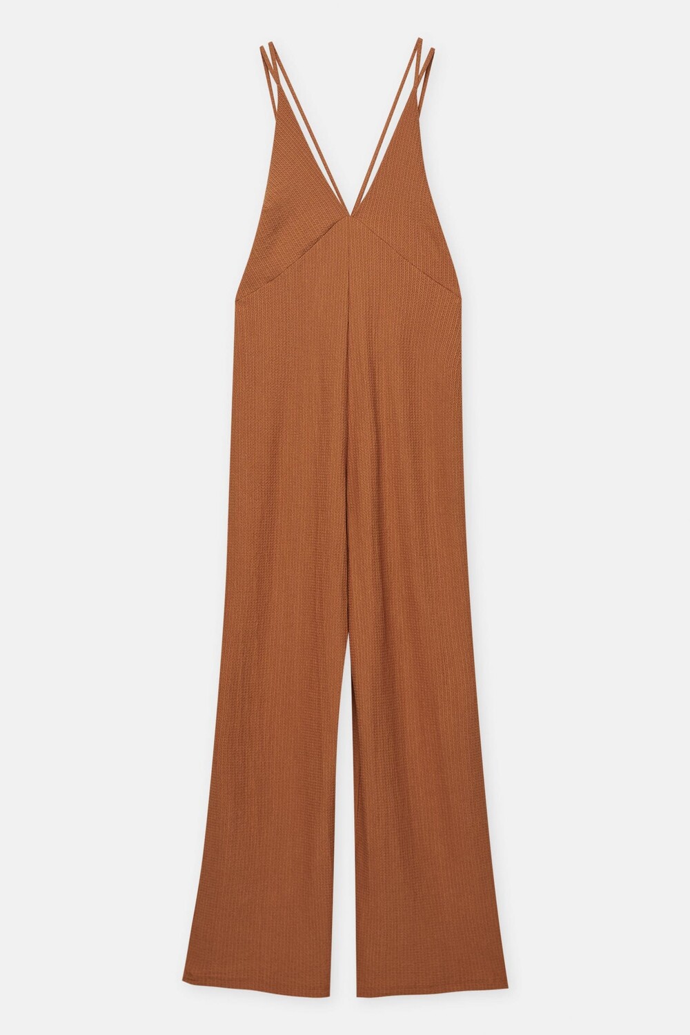 

Длинный комбинезон на бретельках Pull&Bear, рыжий