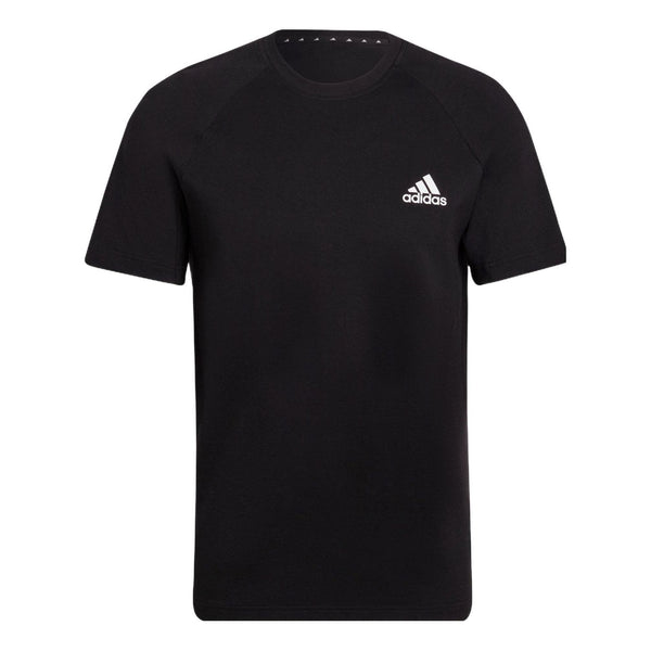 Футболка Adidas Solid Color Logo Micro Mark Casual Sports Short Sleeve Black, Черный