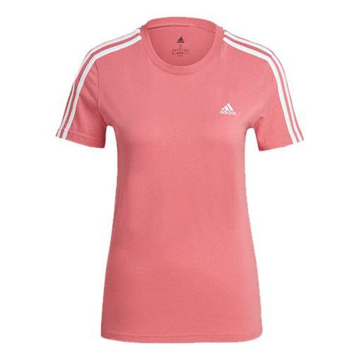 Футболка Adidas Casual Sports Stylish Short Sleeve Pink T-Shirt, Розовый short t shirt women s summer all match base short sleeve shorts set outer wear loose pajamas casual two piece set