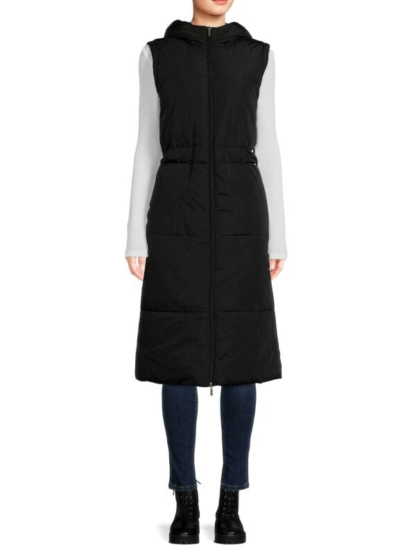 

Удлиненный пуховик с капюшоном Calvin Klein Black