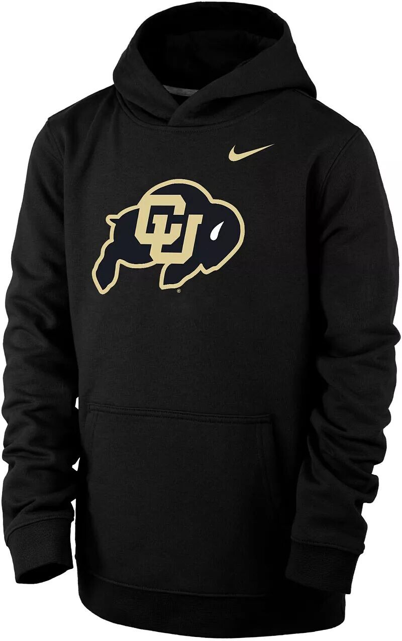 

Черный флисовый пуловер с капюшоном Nike Youth Colorado Buffaloes Club