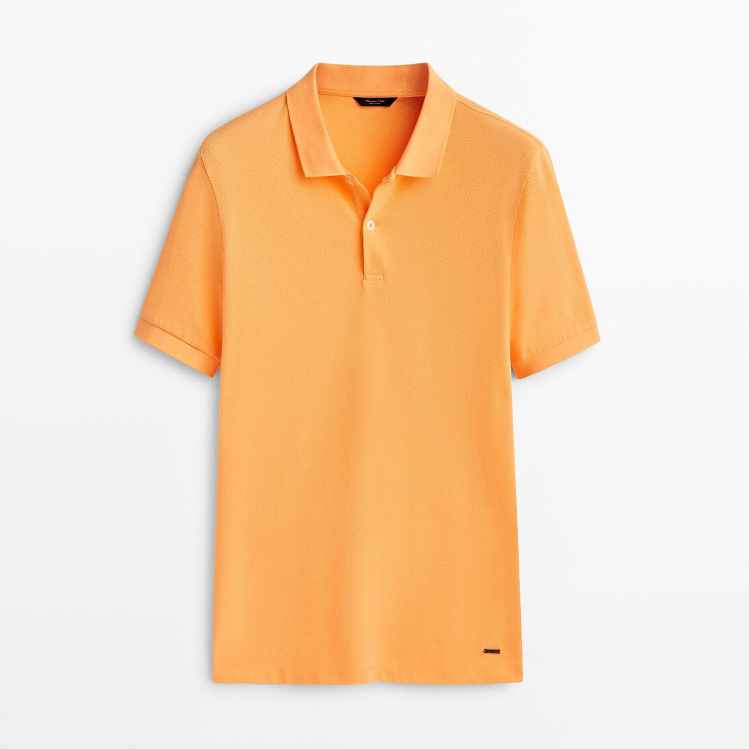 

Футболка-поло Massimo Dutti Pique 100% Cotton, мандариновый