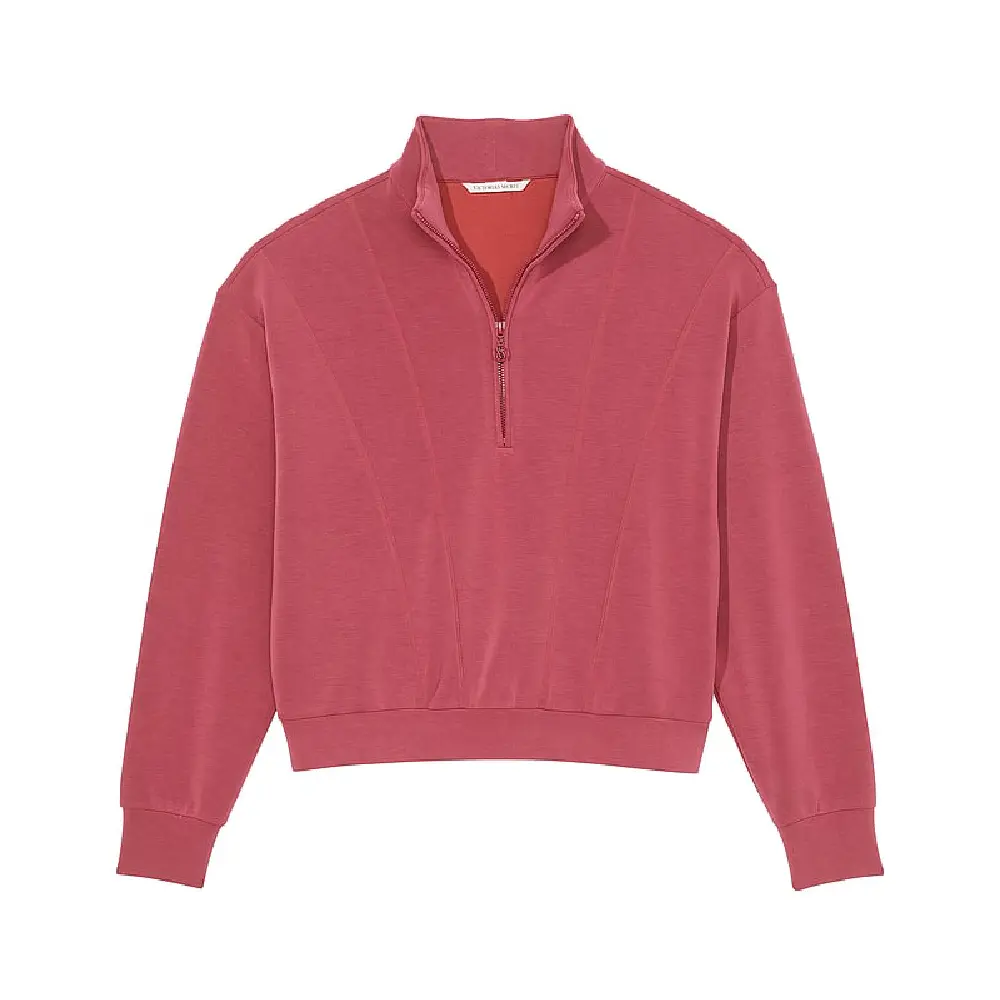 

Свитшот Victoria's Secret Sandwash Half-Zip, розовый