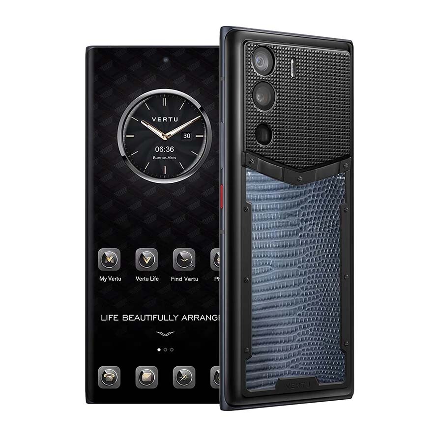 

Смартфон Vertu Metavertu Lizard Skin 18Гб/1Тб, 2 Nano-SIM, черный/синий
