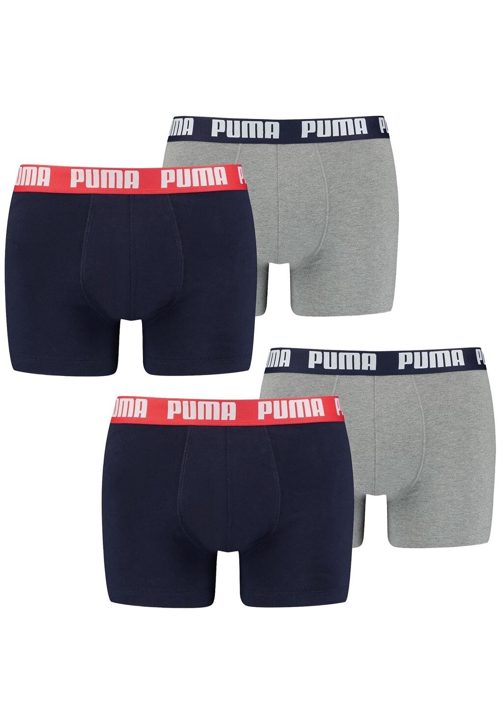 Трусики 4 PACK Puma, цвет blue / grey melange