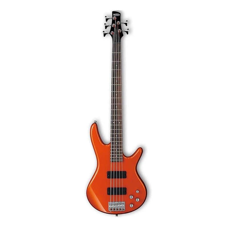 

Ibanez GIO Series GSR205 5-струнная электрическая бас-гитара, гриф из палисандра, родстер Orange Metallic