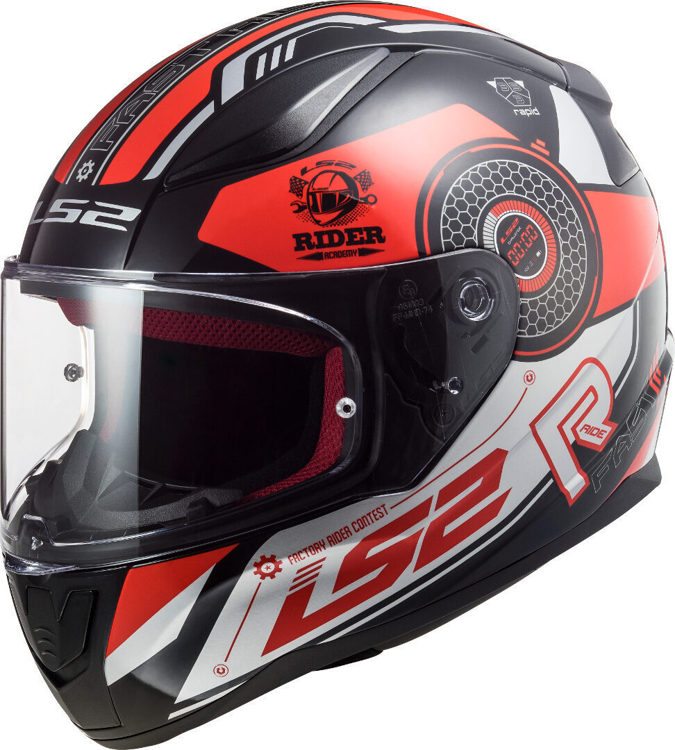 Шлем LS2 FF353 Rapid Stratus, черно-красный цена и фото