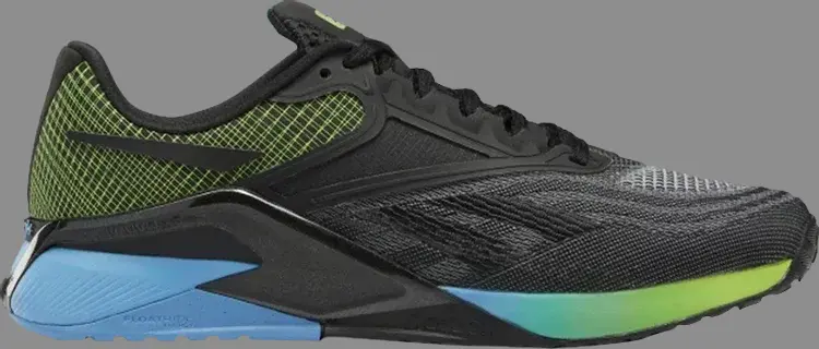 

Кроссовки nano x2 'black acid yellow' Reebok, черный