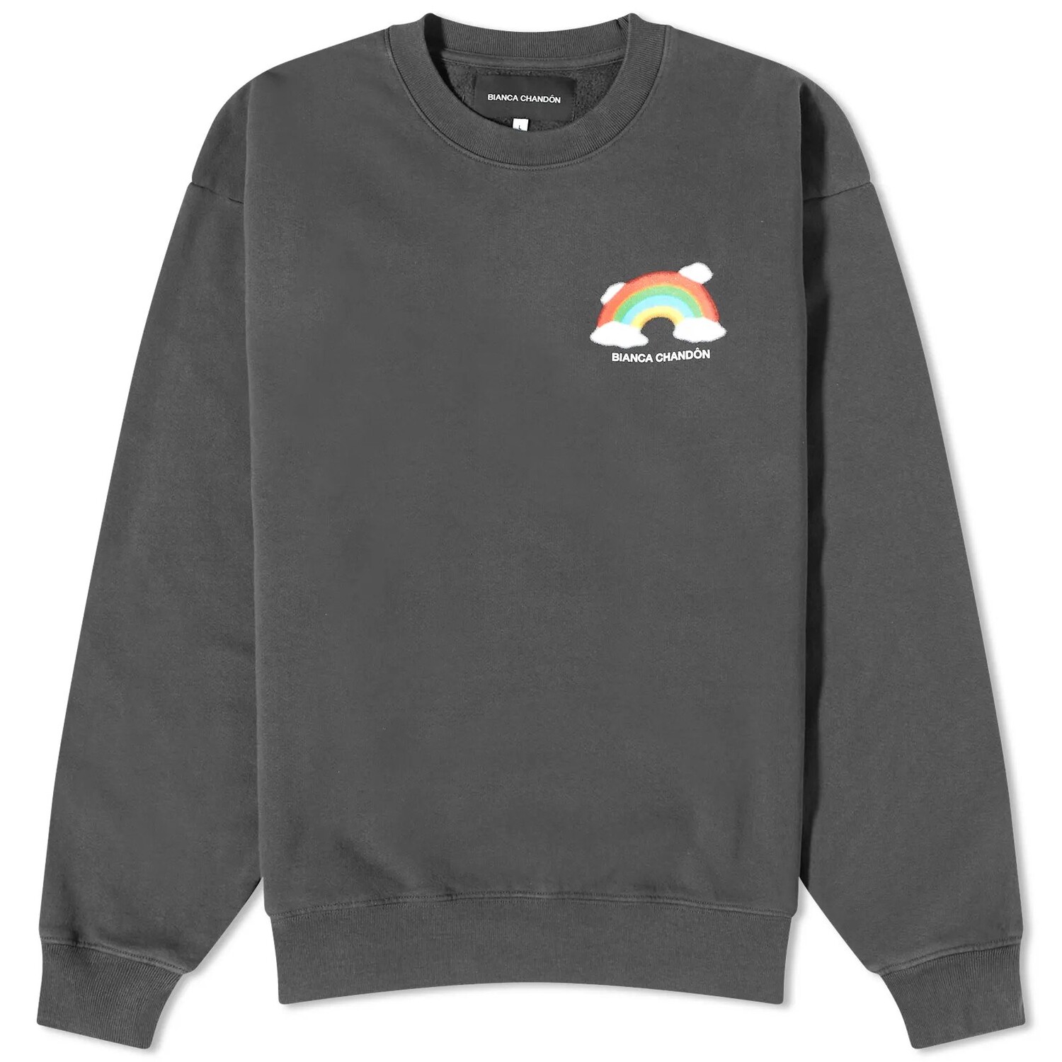 

Свитшот Bianca Chandon Cloudy Rainbow Crew, темно-серый
