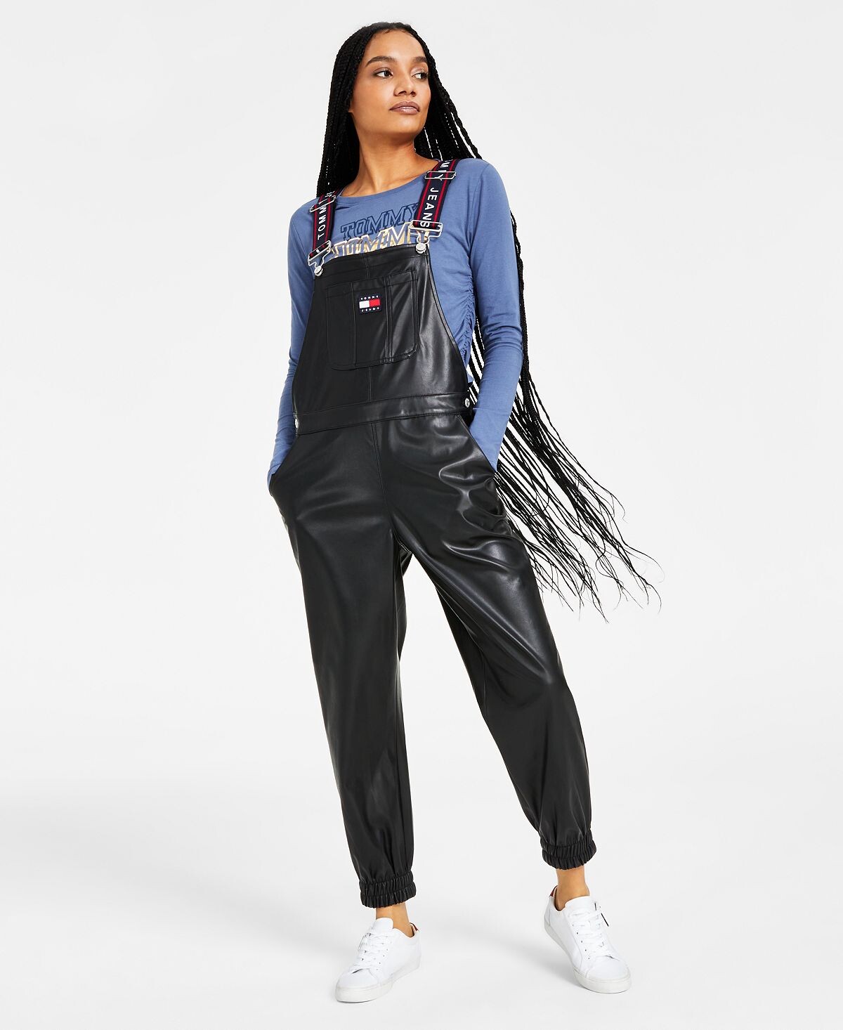 

Женский комбинезон из искусственной кожи Tommy Jeans, черный