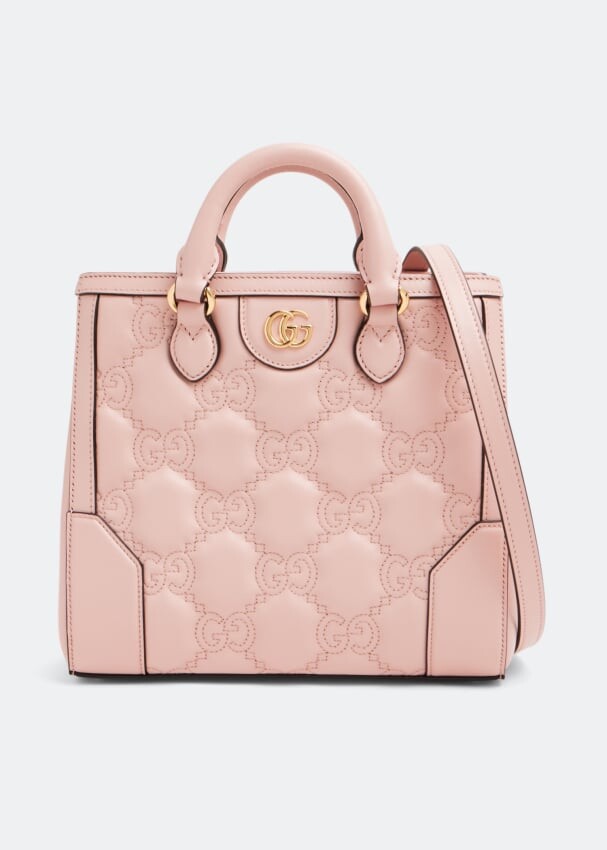 

Сумка GUCCI GG matelassé mini top handle bag, розовый