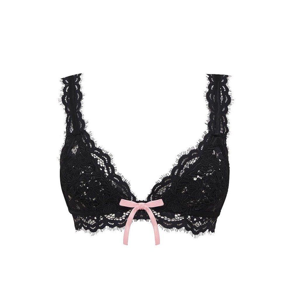 

Кружевной бюстгальтер без косточек For Love & Lemons Noelle Lace, черный