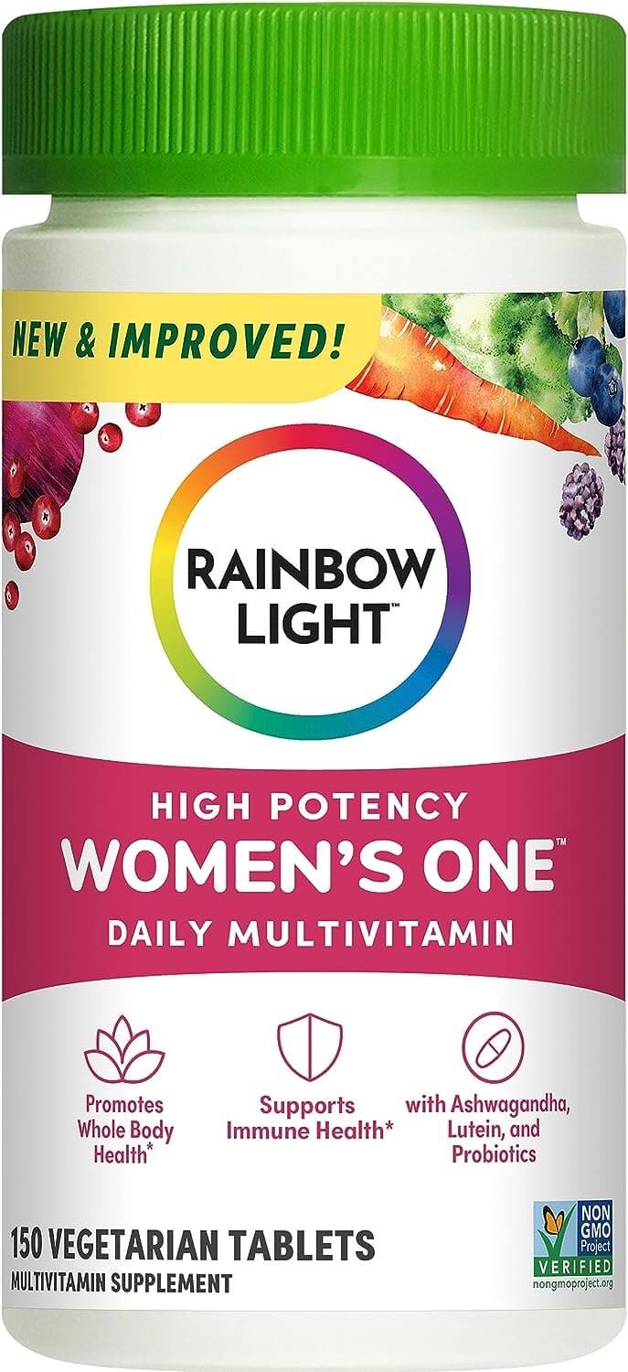 Мультивитамины для женщин Rainbow Light High Potency Immune Support Non-GMO Vegetarian, 150 таблеток цена и фото