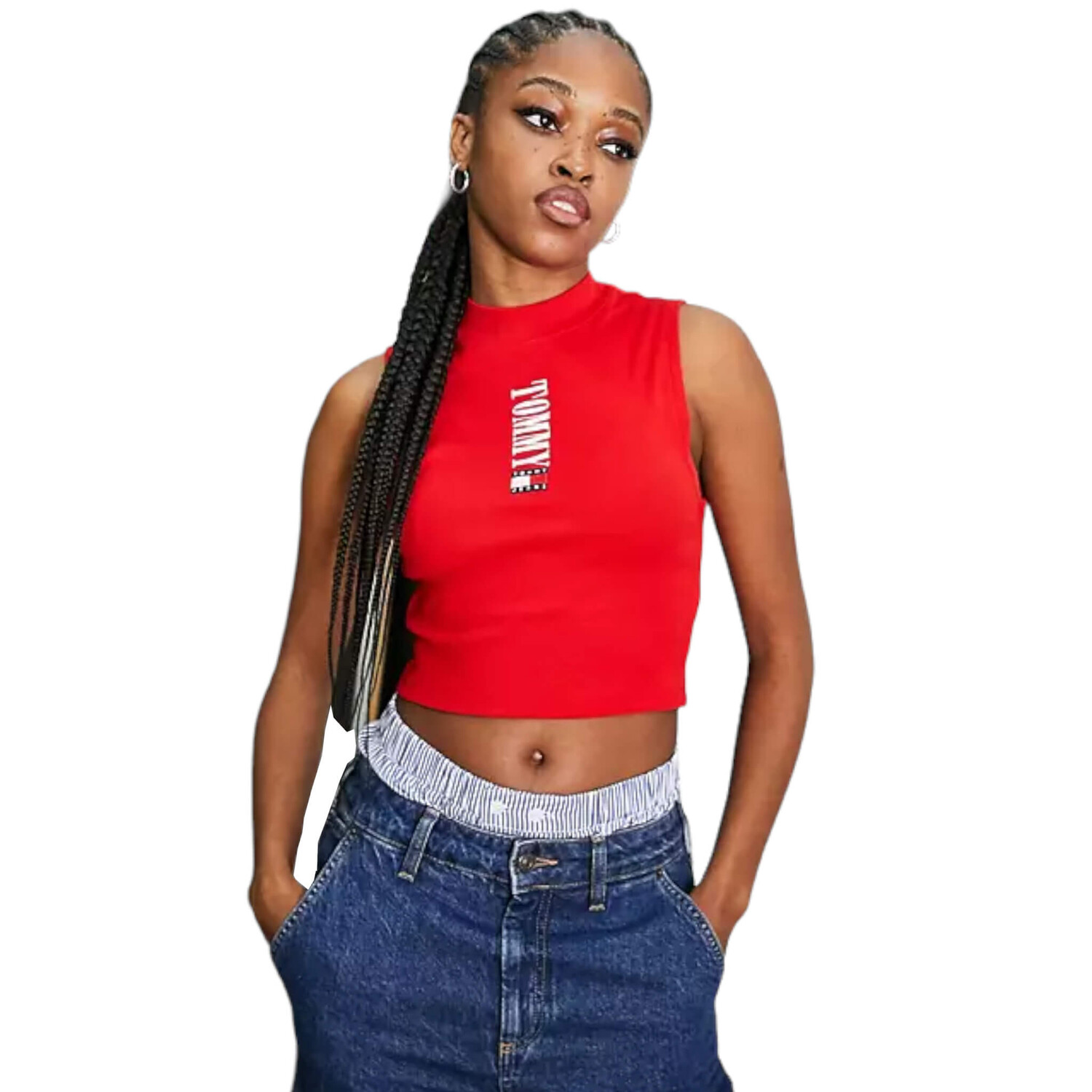 

Топ Tommy Hilfiger Archive High Neck Tank, красный