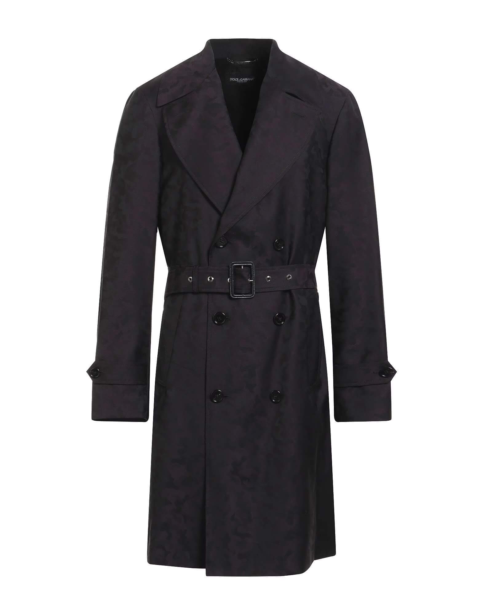 Двубортное пальто с поясом Dolce & Gabbana, темно-фиолетовый 12⠀storeez пальто двубортное на поясе с шелком