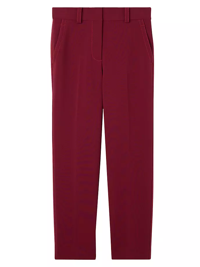 

Укороченные брюки из кади Collection Line St. John, цвет raspberry