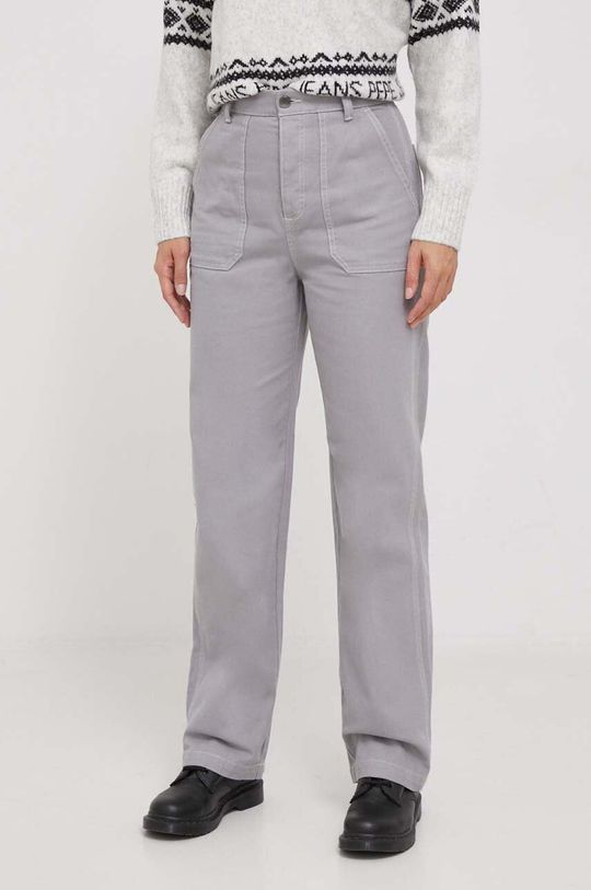 цена Хлопковые брюки United Colors of Benetton, серый