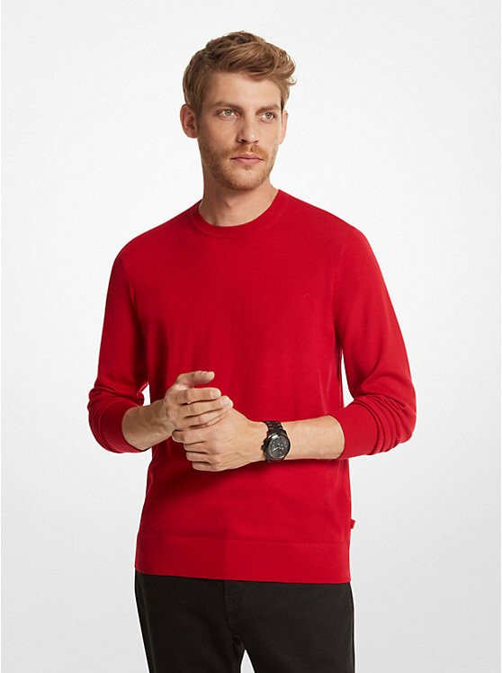 

Свитер из мериносовой шерсти Michael Kors Mens, красный