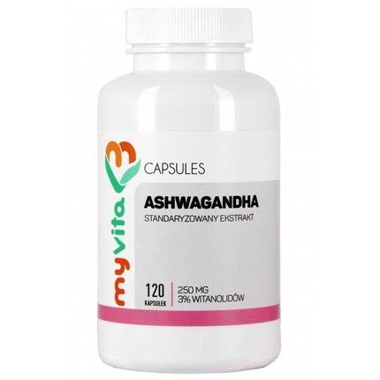 MyVita Ашваганда 250 мг 120 капсул myvita органическое соединение серы 250 г proness
