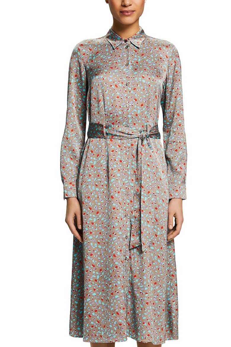 

Платье из вискозы с галстуком Esprit, красный