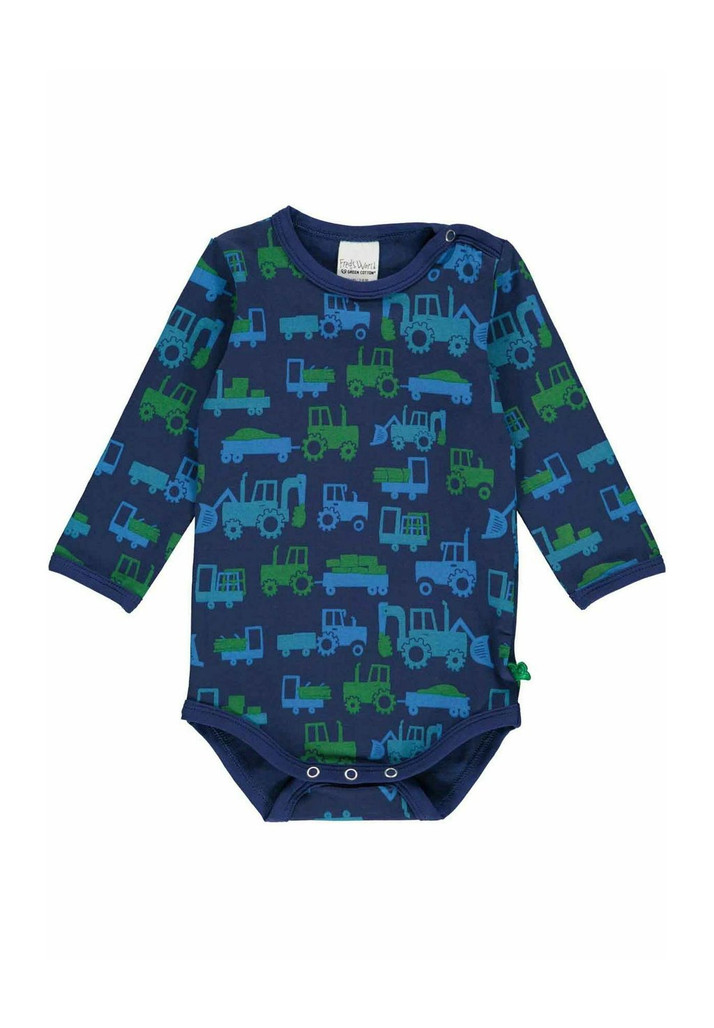 Боди Fred's World by Green Cotton, цвет deep blue happy point lime