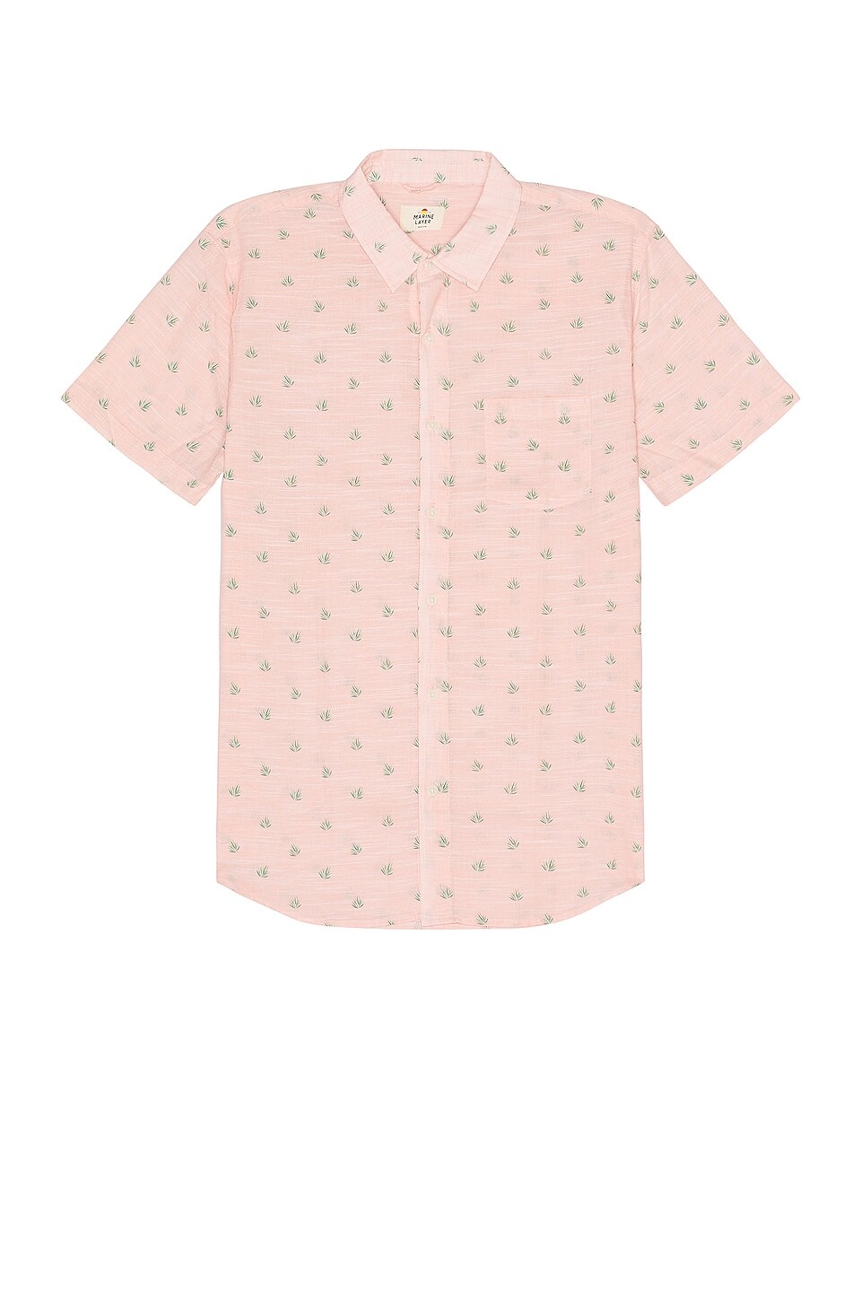 

Рубашка Marine Layer Short Sleeve Lightweight Cotton, цвет Pink Agave Print