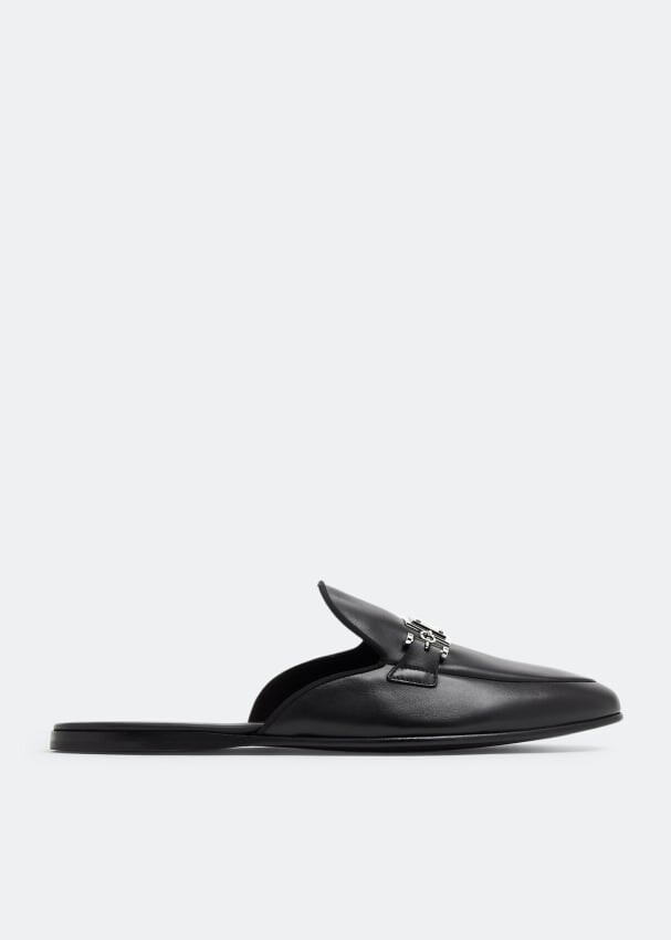 

Слиперы DOLCE&GABBANA Logo plaque slippers, черный
