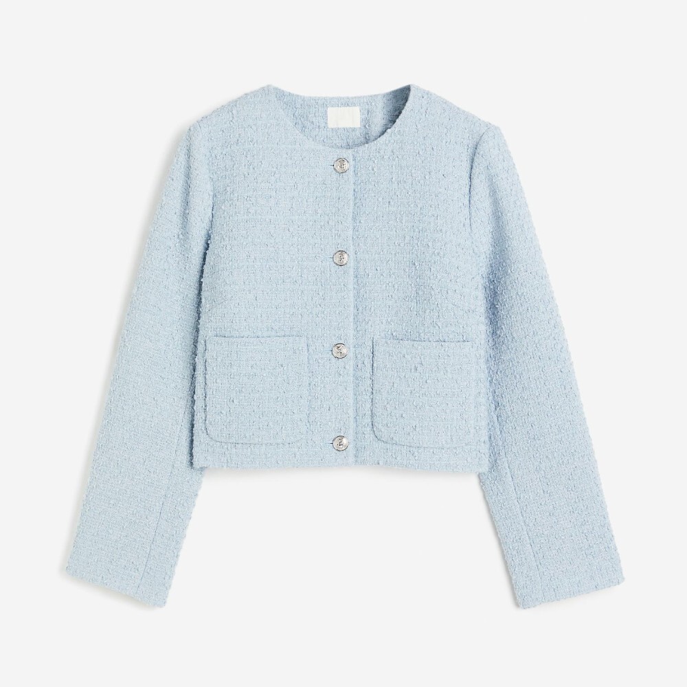 

Жакет H&M Bouclé, голубой
