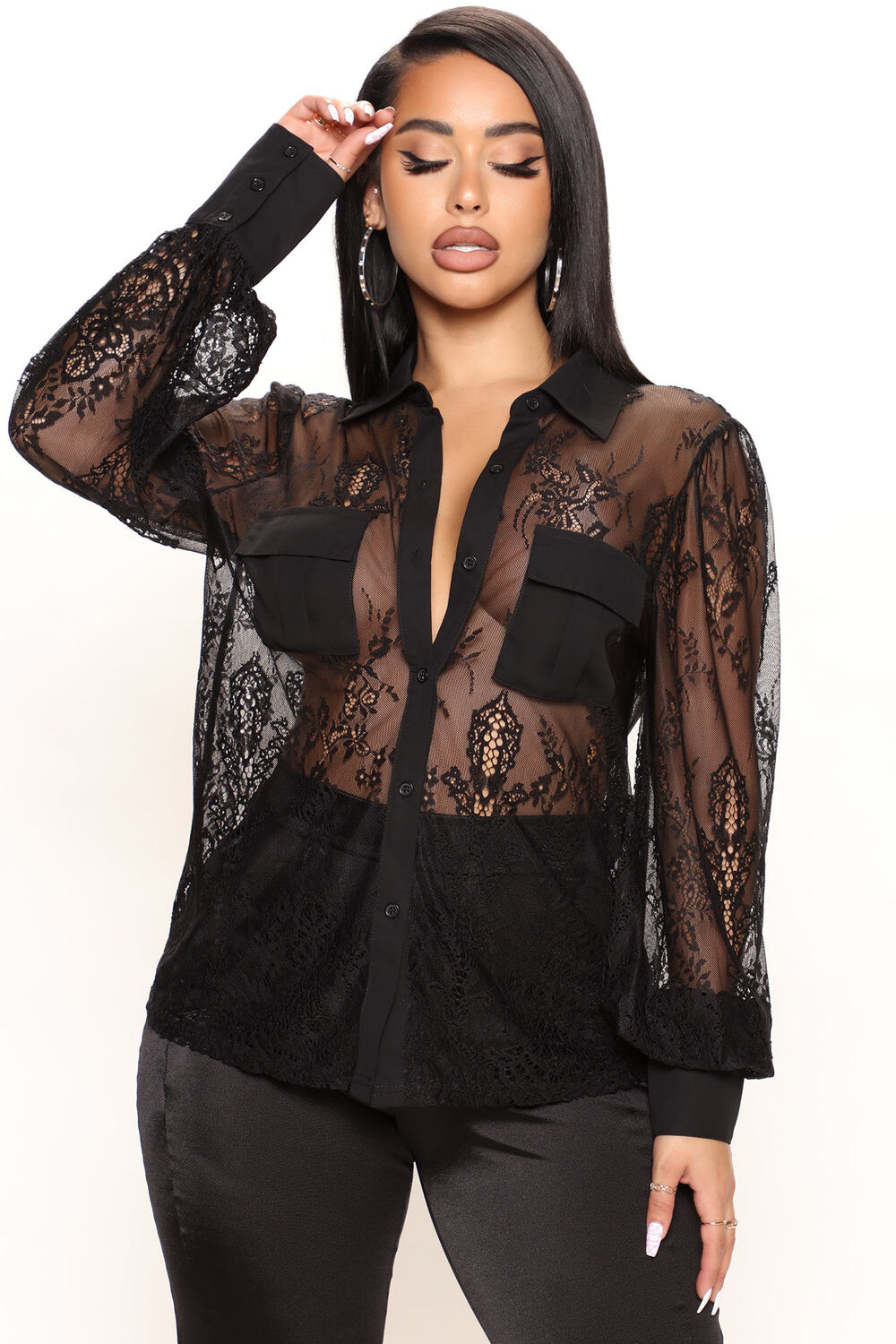 

Рубашка Fashion Nova KT2916, черный