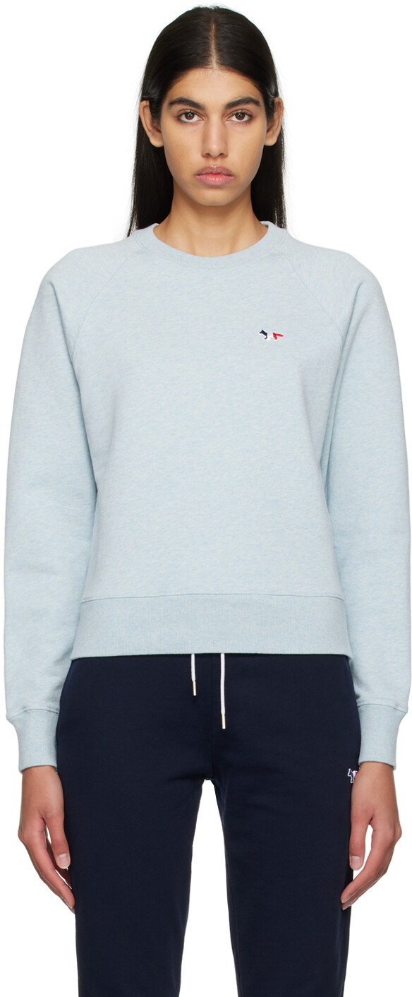 

Синий свитшот Tricolor Fox Maison Kitsuné