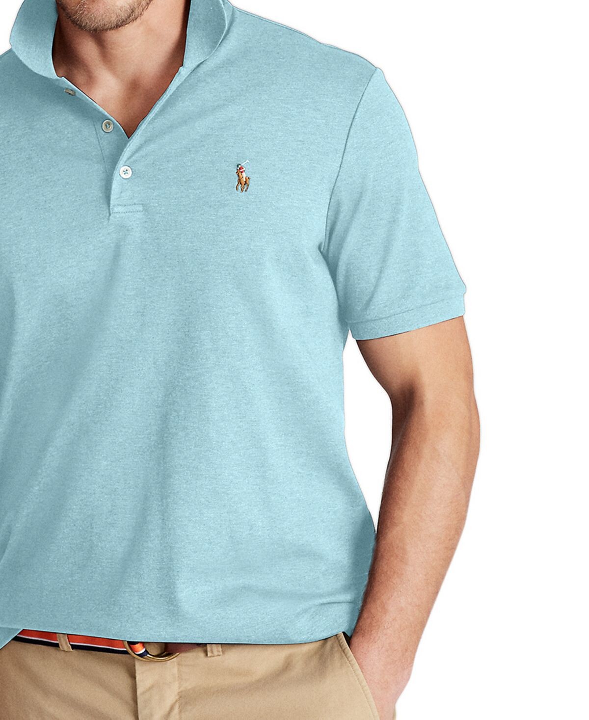 Мужская футболка-поло классического кроя из мягкого хлопка Polo Ralph ...