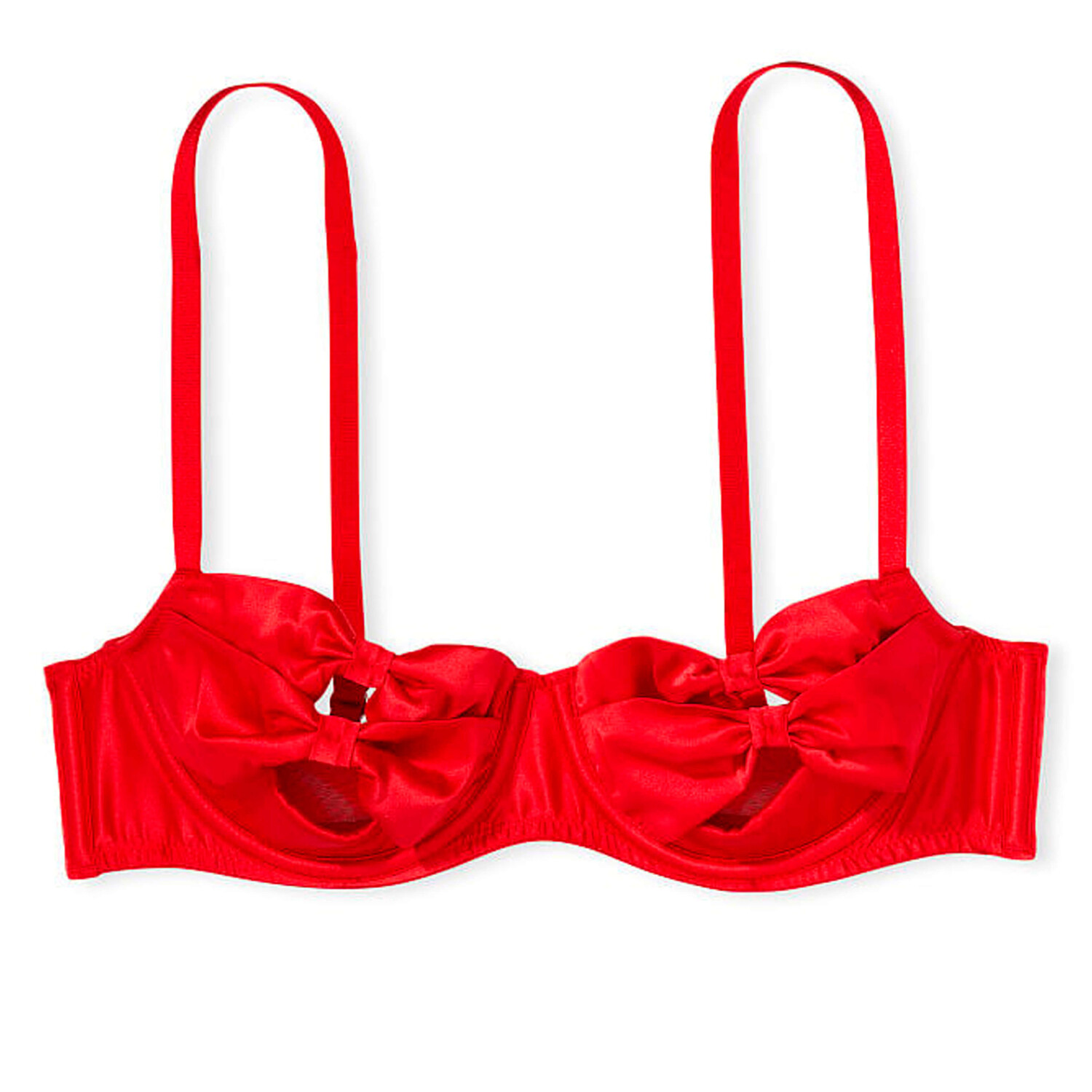 

Бюстгальтер-балконет с бантами Victoria's Secret Dream Angels Wicked Peekaboo, красный