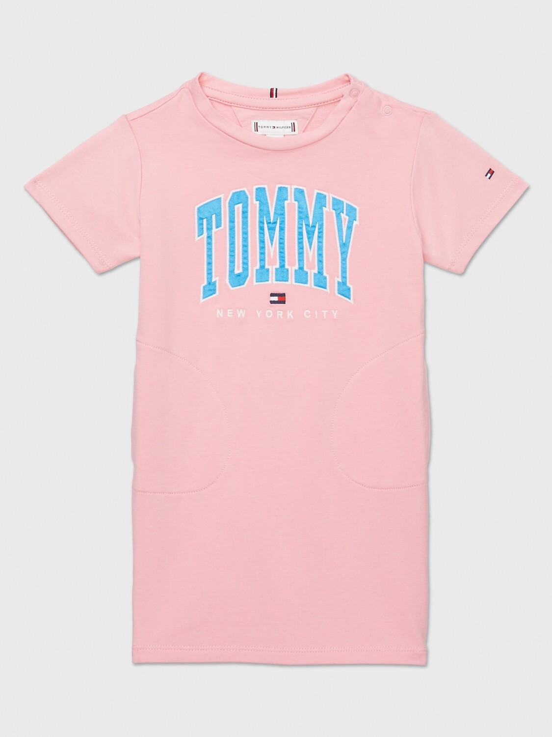 

Детское платье-футболка для студентов Tommy Hilfiger, свежий розовый