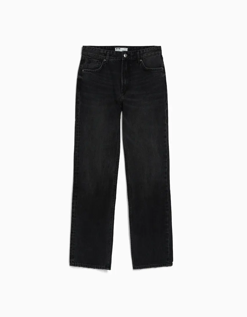 

Джинсы Bershka Straight-Fit, черный