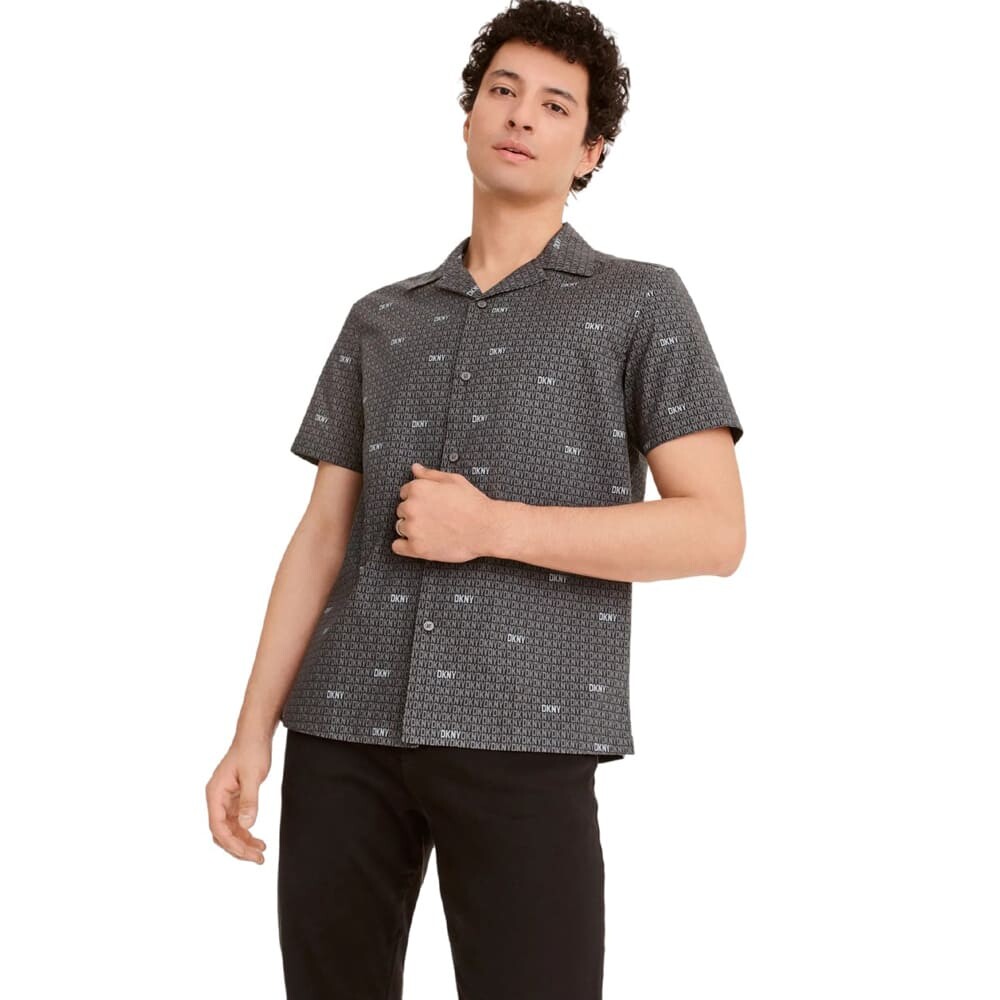 

Рубашка DKNY Short Sleeve Interlocking Logo, черный