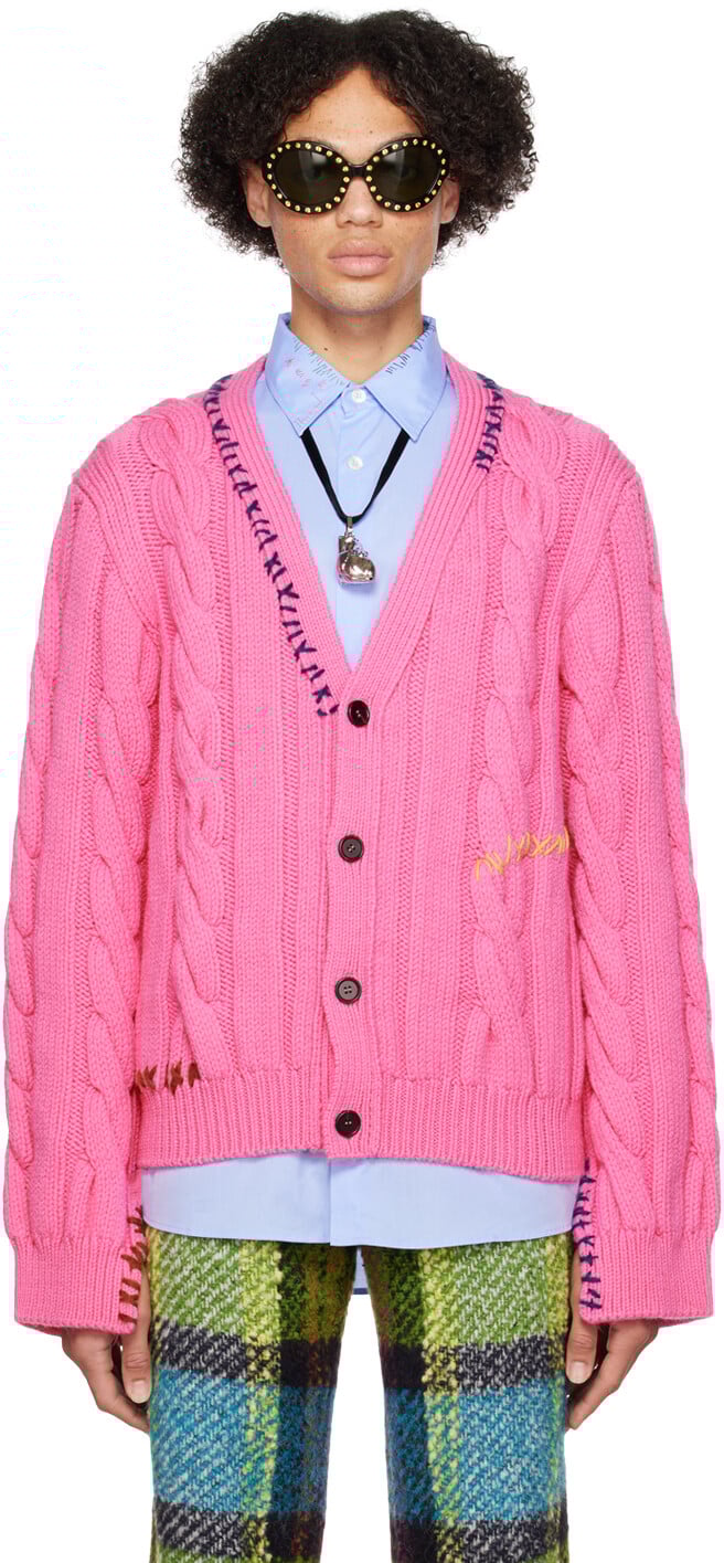 

Розовый кардиган с вышивкой Marni