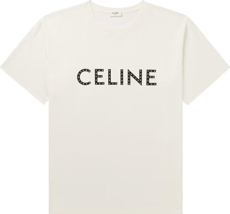 

Футболка CELINE Loose Print T-Shirt 'Off White/Black', черный