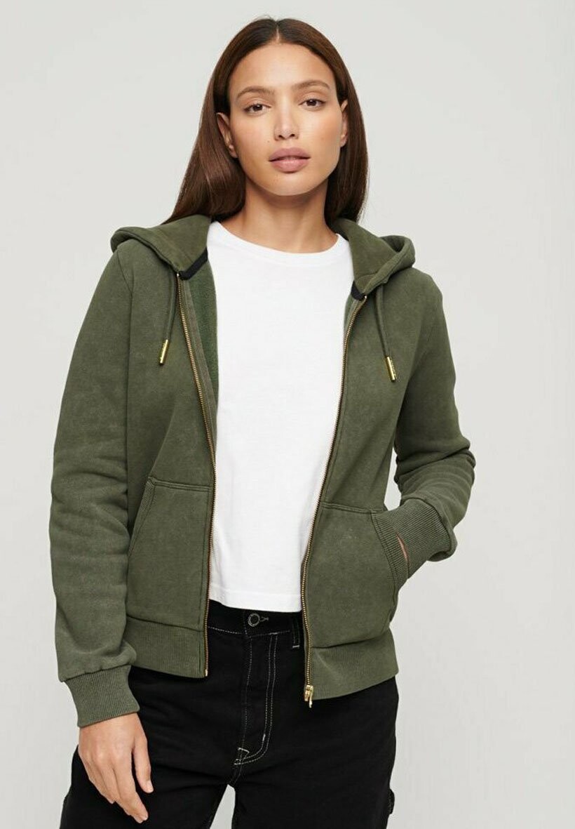 

Толстовка на молнии TATTOO Superdry, хаки