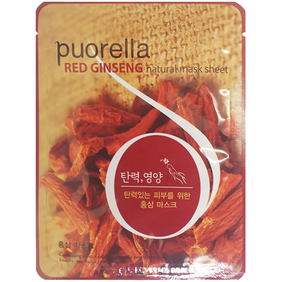 

Puorella укрепляющая маска для лица - женьшень, 21 г