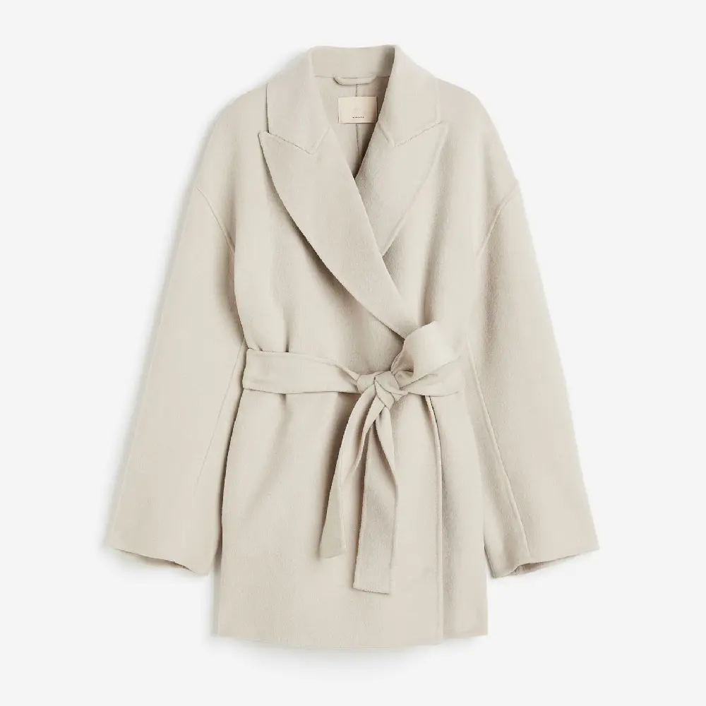 

Пальто H&M Wool-blend, светло-бежевый