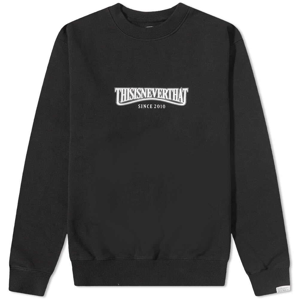 

Толстовка thisisneverthat Low Arch Crew Sweat, Черный