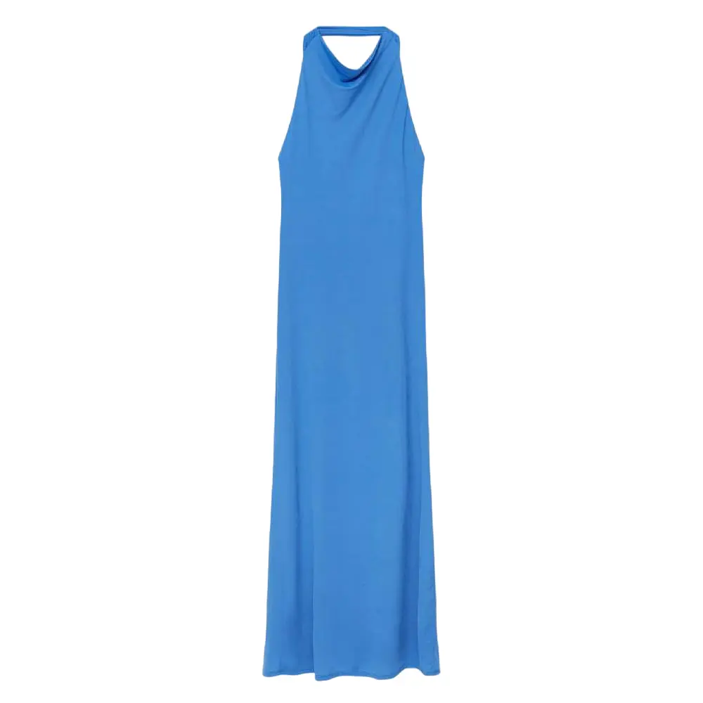 

Платье длинное Pull&Bear With Halter Neckline, синий