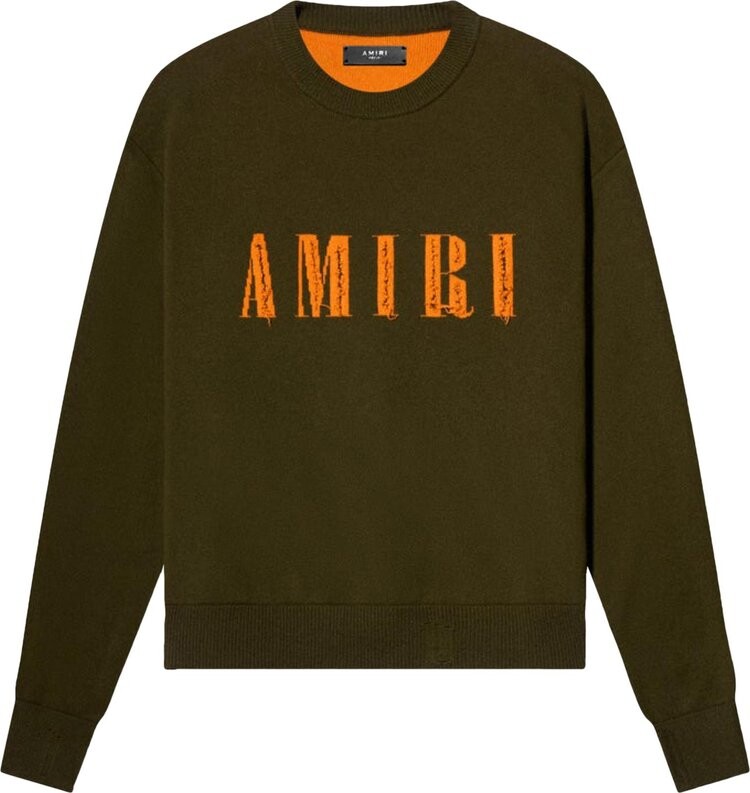 

Топ Amiri Cut Away Logo Top 'Military/Nastrium', зеленый