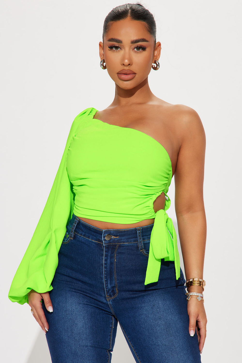 

Топ Fashion Nova T22291OGC, зеленый