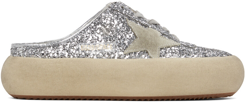 

Серебряные кроссовки Space-Star Sabot Golden Goose
