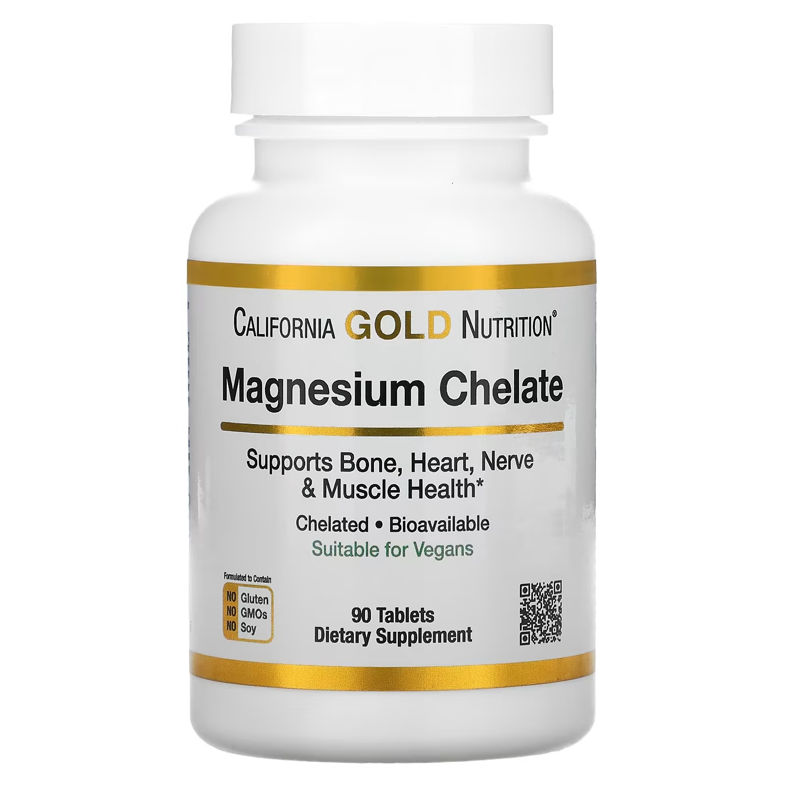 Хелат Магния California Gold Nutrition, 90 таблеток allmax zmx2 хелат магния с улучшенной усвояемостью 90 капсул