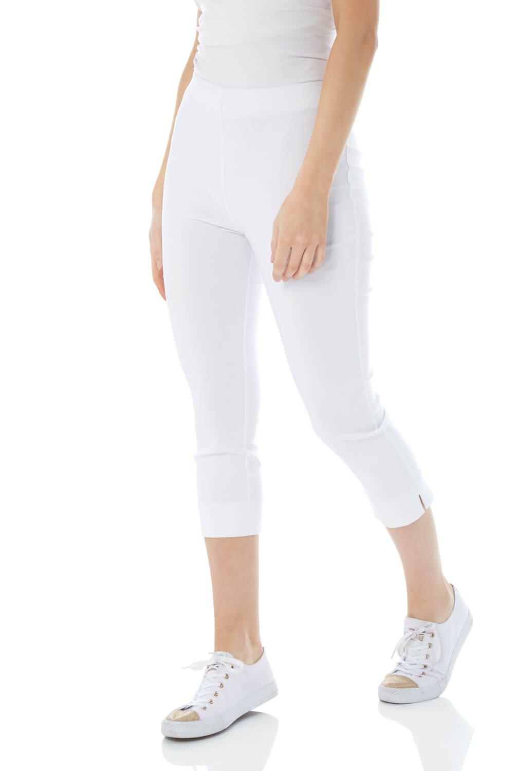 Укороченные эластичные брюки Petite Roman, белый collection privēe укороченные брюки