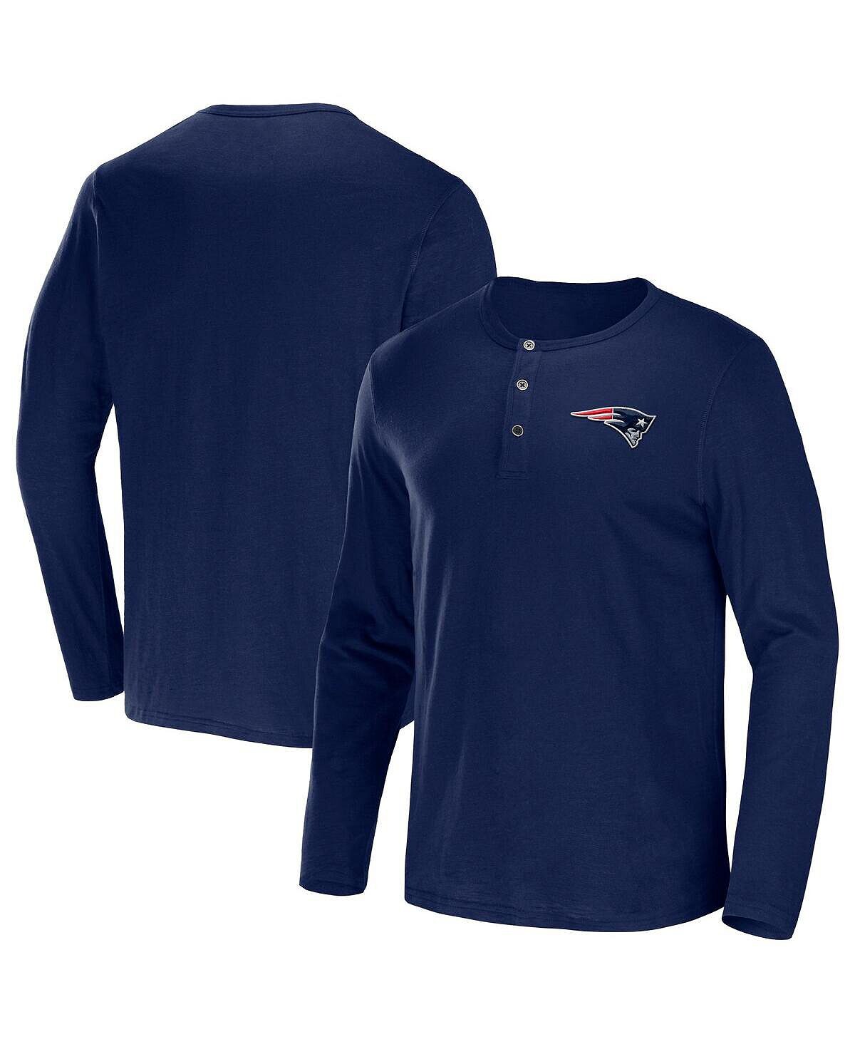 

Мужская коллекция nfl x darius rucker by navy new england patriots slub jersey футболка с длинным рукавом henley Fanatics, синий