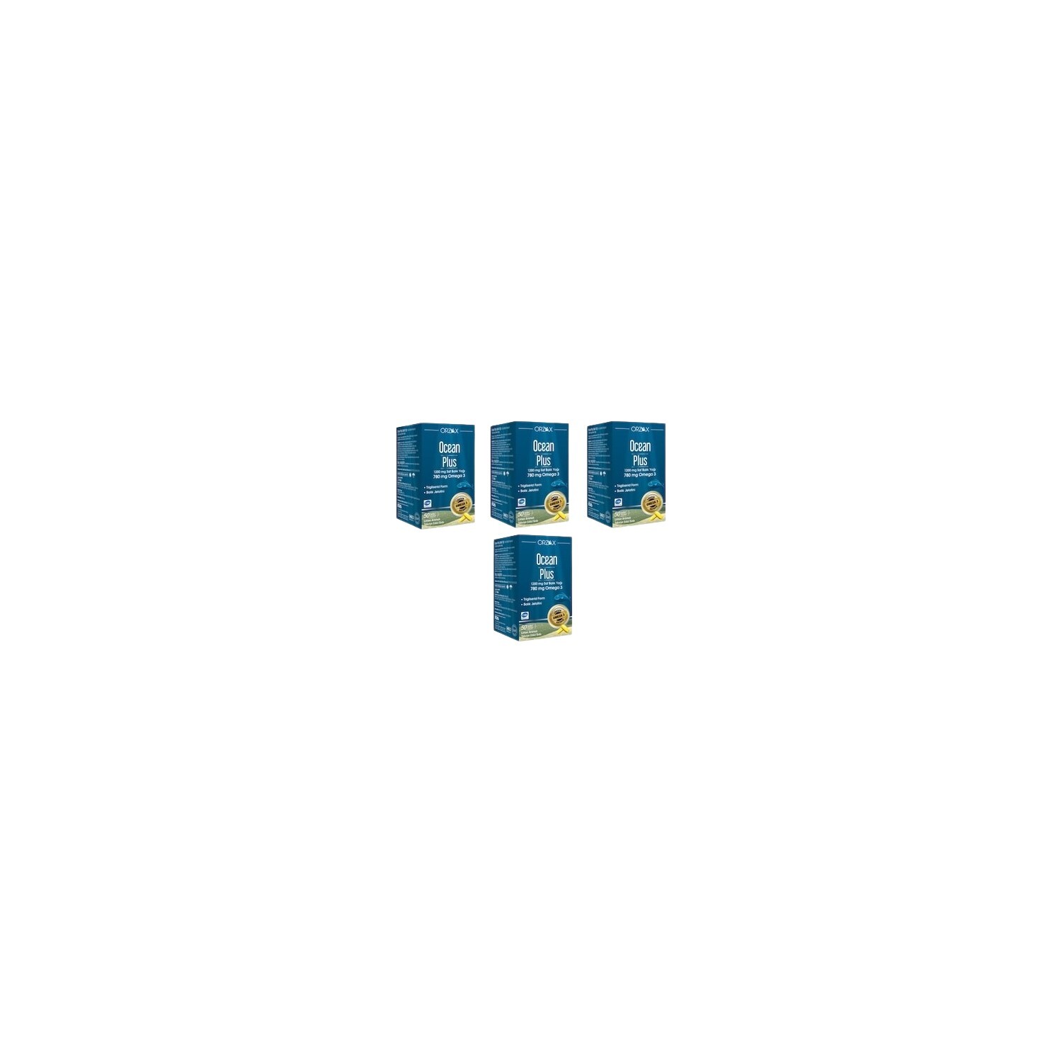 

Омега-3 Ocean Plus 1200 мг, 4 упаковки по 50 капсул