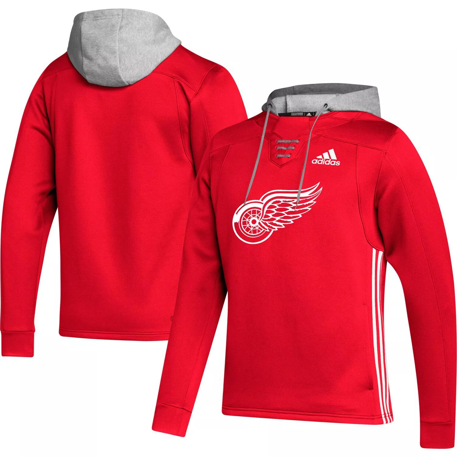 

Мужской красный пуловер с капюшоном Detroit Red Wings Skate Lace AEROREADY Team adidas